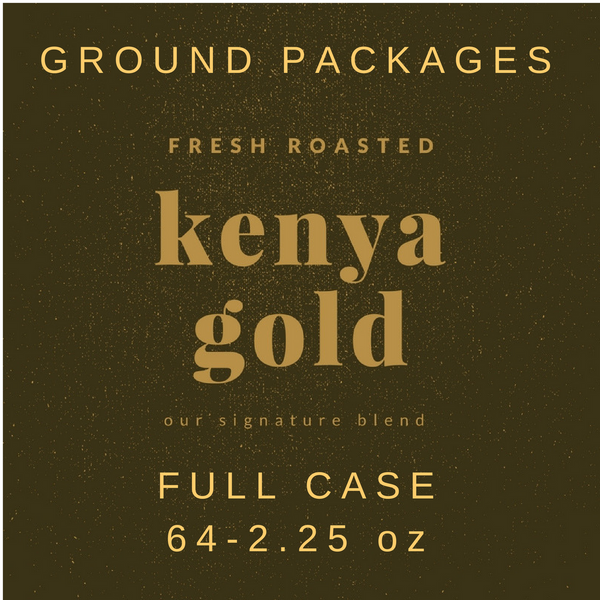 KENYA GOLD BLEND PORTION PACKS (large case ) 64 x 2.25 oz or 9 lbs - Kenya Brand Coffee