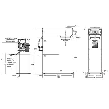 BUNN COFFEE MAKER Automatic - Airpot or Thermal (CWT15-TS) COMMERCIAL*